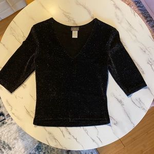 Sparkly Black Top - M